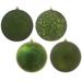 Vickerman 486191 - 8" Moss Green 4-Finish Ball Christmas Tree Ornament (Set of 4) (N592064DA)