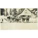 Stagecoach In Front Of Austin House Ca Early 1900S - Mud Wagon Stagecoach With Four Horses Sitting In Front Of The Austin House In The High Sierras. Poster Print (18 x 24)