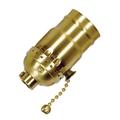 Satco 81026 - 1/8 IPS Polished Brass Medium Base On-Off Pull Chain Socket (80-1026)