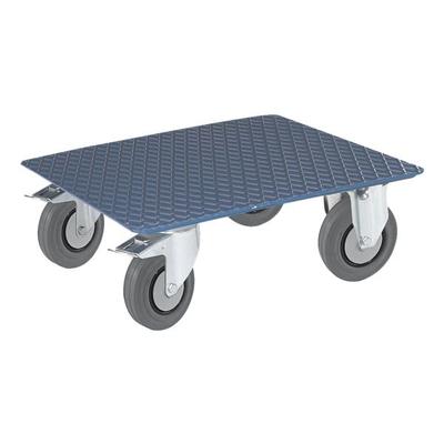 ROLLCART Kistenroller-Riffelblech blau, 50x20x50 cm