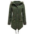 BRAVE SOUL WOMENS LADIES FUR OVERSIZED HOOD FISHTAIL JACKET MILITARY PARKA COAT