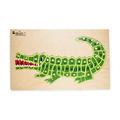 Doron Layeled Wooden Alligator Peg Wood Puzzle ABC 123. Eco Friendly. 26 Removable Pieces. Educational Montesorri Toy. E72515610. 3 Years +