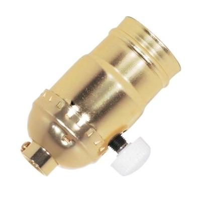 Satco 81014 - 1/8 IPS Cap Brite Gilt Turn Knob Dimmer Socket (80-1014)