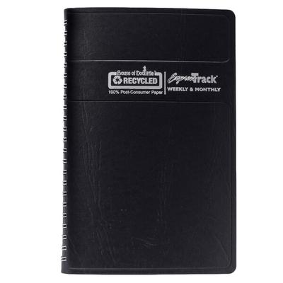 House of Doolittle 29402 Express Track 5" x 8" Recycled Black Weekly / Monthly January 2025 - January 2026 Appointment Book