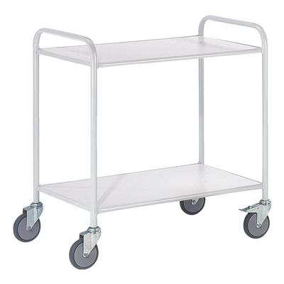 ROLLCART Bürowagen mit 2 Etagen grau, 89x90x59 cm