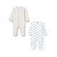 Care Hikaro Baby Sleepsuits with Long Sleeves and Feet, Light Grey (142), 3-6 Months