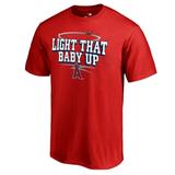 Men's Fanatics Branded Red Los Angeles Angels Hometown Collection Light That Baby Up T-Shirt