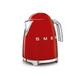 Electric kettle with a capacity of 1.7l and a power of 2400 W from Smeg KLF03RDEU - red