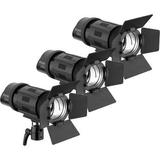 Genaray Contender LED Focusing Spot 3-Light Kit with Battery Module Kit (Daylight) CD-3LK