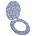 vidaXL Toilet Seat with MDF Lid Porcelain Design