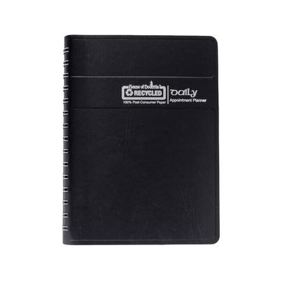 House of Doolittle 28802 5" x 8" Recycled Black Ruled Daily January 2025 - December 2025 Appointment Book