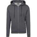 Urban Classics Men's Basic Zip Hoody Hooded Sweatshirt, Grey (Charcoal 91), L