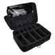 DCCN Beauty Cosmetic Large Size Multifunctional Professional Makeup Case with Adjustable Compartments, Shoulder Strap - Black