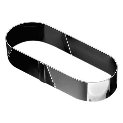 Matfer Bourgeat 371338 11" x 1" Stainless Steel Plain-Edge Oval Mold