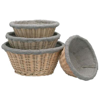 Matfer Bourgeat 118512 10 5/8" Linen Lined Wicker Round Banneton Proofing Basket