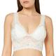 ONLY Damen Spitzen Bustier BH ohne Bügel | Lace Triangel Bra ONLCHLOE | Cups Breite Träger Crop Top, Farben:Weiß, Größe:S