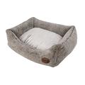 Nobby 60689 Komfort Bett eckig Cuddly, hellbraun, 75 x 60 x 23 cm