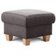 Cavadore Hocker Wisconsin / Sofa-Hocker, Sitzhocker, bzw. Fußbank mit Stauraum im Landhausstil / Holzfüße in Buche / Mikrofaser / Größe: 58 x 45 x 58 cm (BxHxT) / Farbe: Dunkelgrau