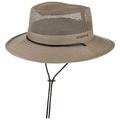 Stetson Takani Safari Hat Women/Men - Hat Made of Cotton - Fabric hat with Factor 30 UV Protection - Sun hat with a Chin Strap - Crushable mesh Insert - Beige XL (60-61 cm)