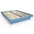 Lit plateforme 2 places bois massif 140x200 Bleu Pastel