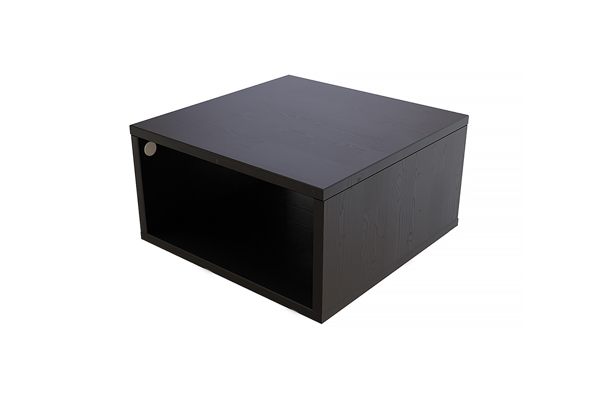 Cube de rangement bois 50x50 cm - Noir