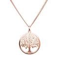 ANTOMUSÂ® 18K ROSE GOLD VERMEIL SILVER TREE OF LIFE YGGDRASIL ADJUSTABLE NECKLACE "THREE CHAINS IN ONE" 16"-18"-20"