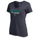 Women's Fanatics Branded Navy Seattle Mariners Script Assist V-Neck T-Shirt