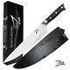 Zelite Infinity Chef Knife 10 inch - Alpha-Royal German Series - German Steel - Razor Sharp - Superb Edge Retention - Stain & Corrosion Resistant Chefs Knives - Leather Sheath