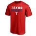 Men's Fanatics Branded Red Texas Rangers Fade Out T-Shirt
