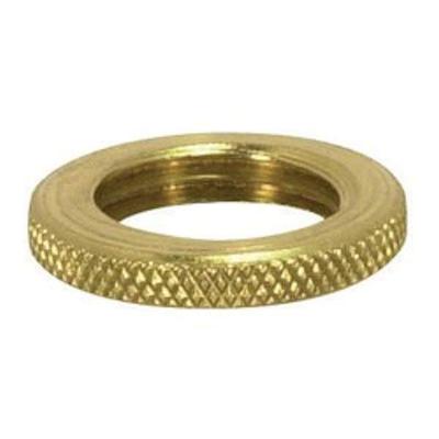 Satco 90003 - 1/8 IP Brass Burnished and Lacquered Round Knurled Locknuts (90-003)