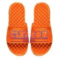Men's ISlide Orange Clemson Tigers Wordmark Split Slide Sandals