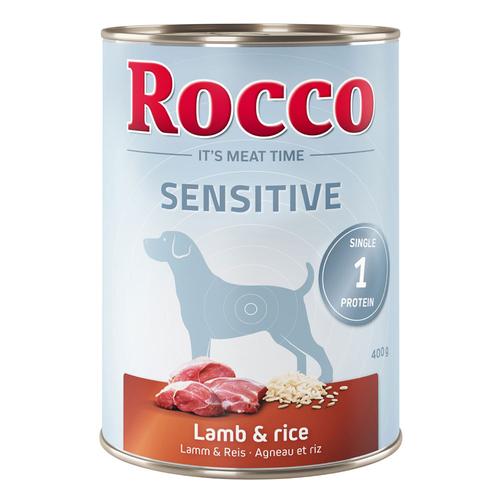 6 x 400g Lamm & Reis Rocco Sensitive Hundefutter nass