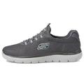 Skechers Women's Summits Sneaker, Charcoal Mesh Trim, 7.5 UK