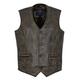 Smart Range Men's New 5226 Party Fashion Stylish Dirty Brown Real Genuine Classic Designer Real Soft Lambskin Leather Waistcoats (2XL)