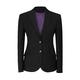 Brook Taverner Ladies/Womens Novara Semi Fitted Suit Jacket (18 x Regular) (Black)