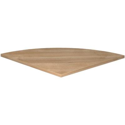 HAMMERBACHER Verkettungsplatte Viertelkreis braun, 80x2.5x80 cm