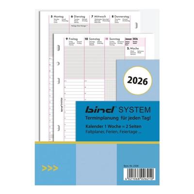 Bind Kalender 2026, A5, 1 Woche = 2 Seiten Image
