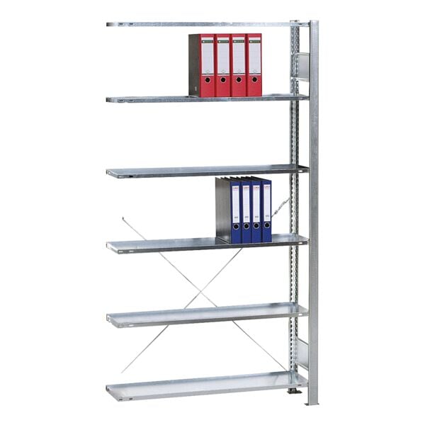 SCHULTE Lagertechnik Anbauelement »Steckregal Multiplus 6 OH« einfache Tiefe grau, 100x200x30 cm