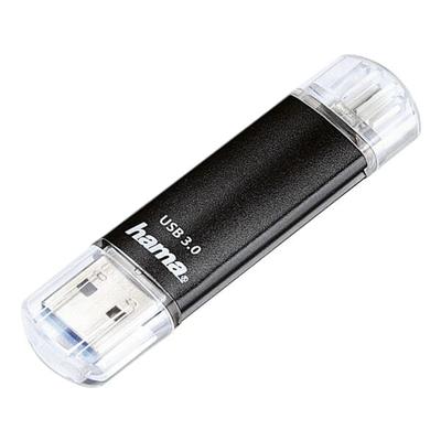 Hama USB-Stick »Laeta Twin« schwarz, 1.8x7x0.85 cm