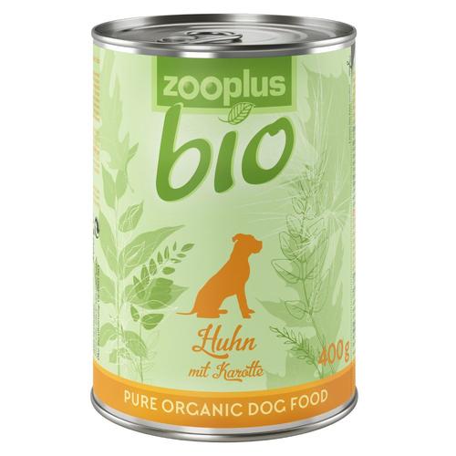 24 x 400 g zooplus Bio Sparpaket - Mix: Huhn, Rind, Pute Hundefutter Nass