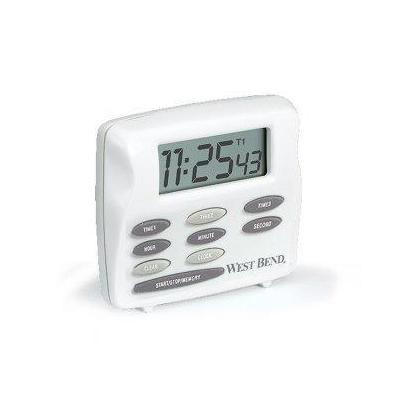 West Bend 40053 Electronic Triple Timer/Clock - White