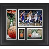 Giannis Antetokounmpo Milwaukee Bucks Framed 15" x 17" Collage with a Piece of Team-Used Basketball