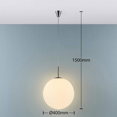 Lindby Hängeleuchte Marike, Ø 40 cm, weiß, Glas, Kugel, E27 Image