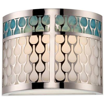 Nuvo Lighting 32143 - Raindrop - 1 Module Sconce w/ White Glass and removable Aquamarine insert Indoor Wall Sconce LED Fixture