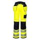 Portwest T501 Reinforced PW3 Hi Vis Holster Pocket Work Trousers Yellow/Black, 34