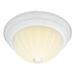 Nuvo Lighting 76129 - 3 Light 15" Round Textured White Frosted Melon Glass Shade Ceiling Light Fixture (3 Light - 15" - Flush Mount - Frosted Melon Glass)