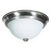 Nuvo Lighting 76244 - 2 Light 13" Round Brushed Nickel Frosted Melon Glass Shade Ceiling Light Fixture (2 Light - 13" - Flush Mount - Frosted Melon Glass)