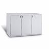 Paul Wolff Mülltonnenbox Einstiegsmodell Basis Weißaluminium 3er Box Mülltonnenverkleidung, 240 L
