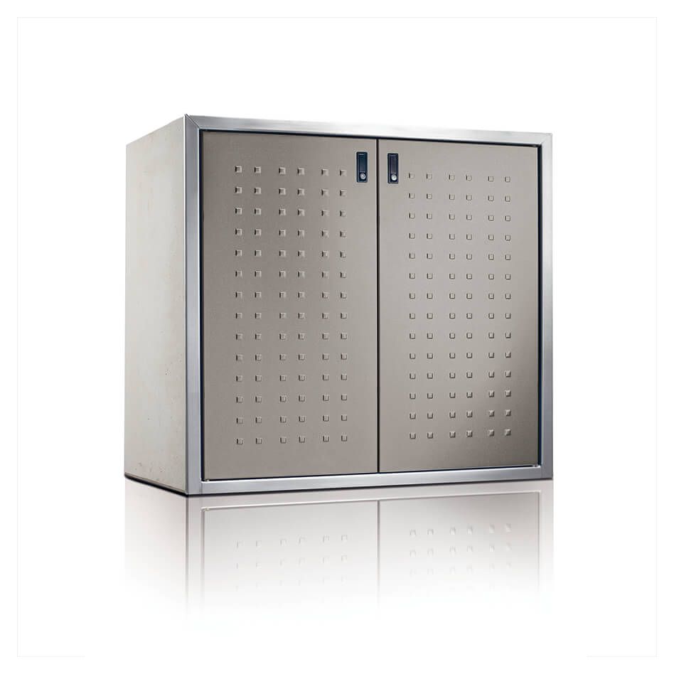 Paul Wolff Mülltonnenbox SILENT Trend Taupeviolett 2er Box Mülltonnenverkleidung, 120 L, Granit Mixed Image