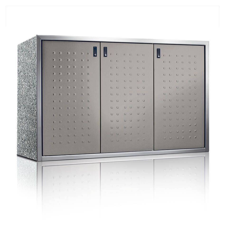 Paul Wolff Mülltonnenbox SILENT Trend Taupeviolett 3er Box Mülltonnenverkleidung, 240 L, Sichtbeton Image